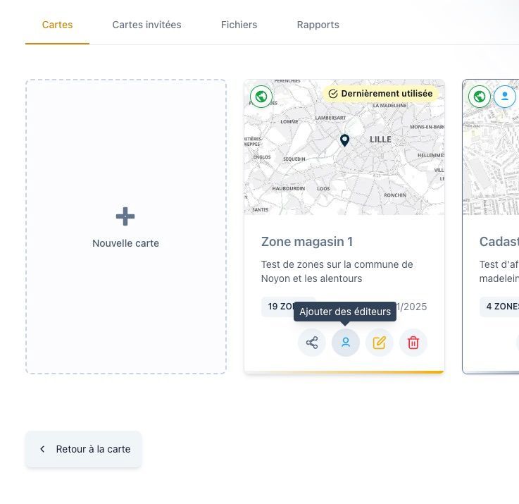 Interface d&#39;ajout d&#39;éditeur - étape 1