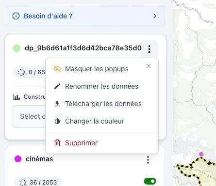 onglet données métier