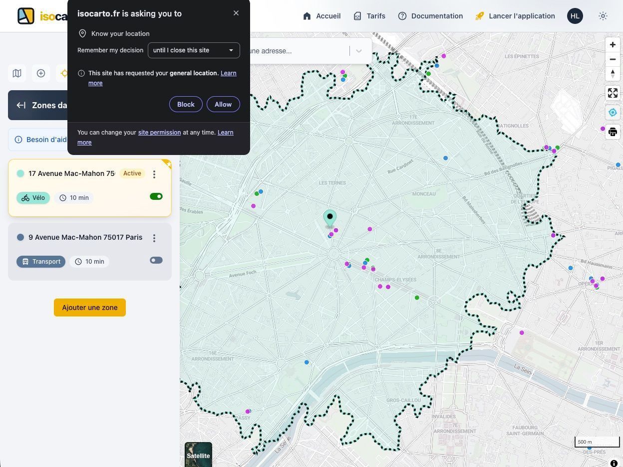 bouton de géolocalisation