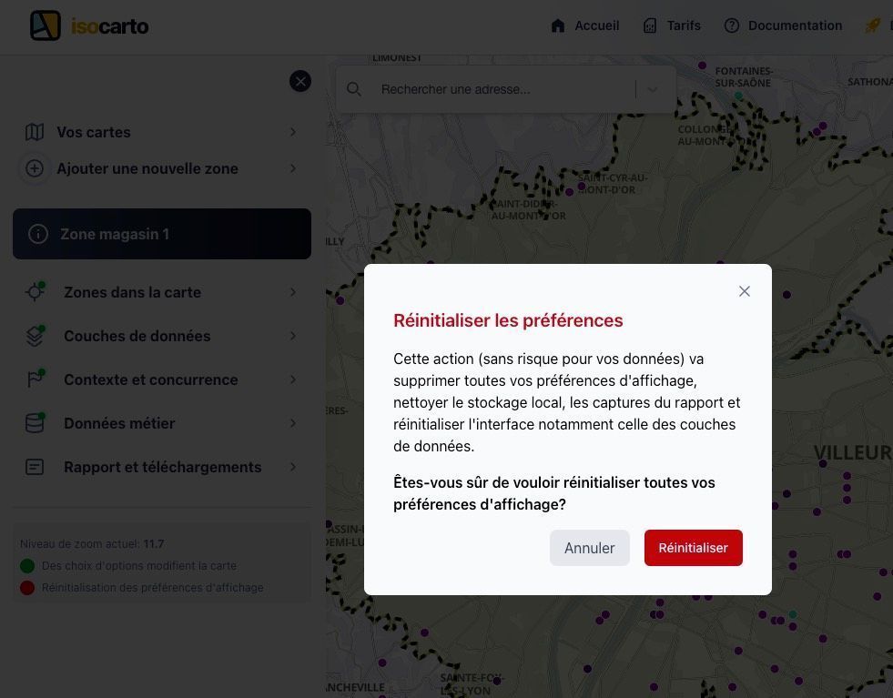 Modal de confirmation