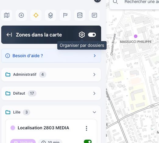 Organiser par dossiers