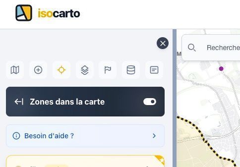 quick menu barre latérale